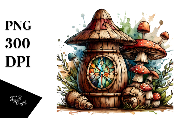 Detailed Small Stained Mushroom PNG