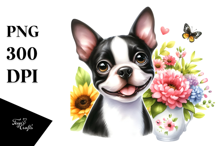 Boston Terrier Clipart Image 2