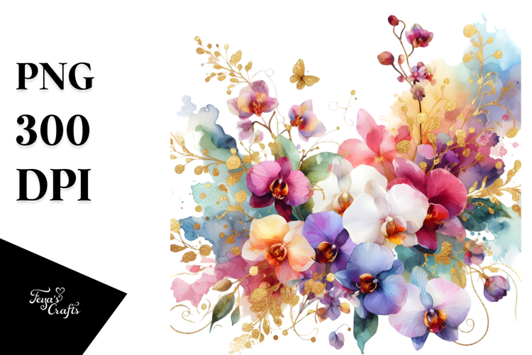 Orchid Clipart Image 4