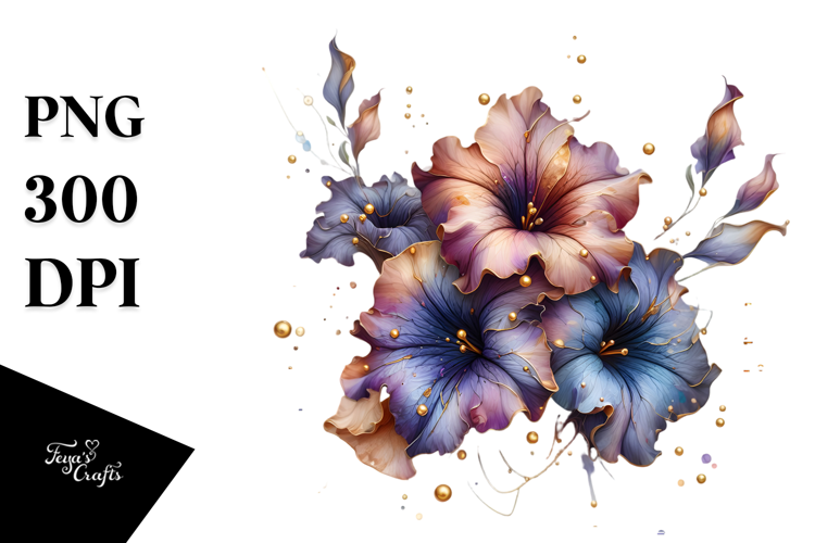 Glossy Golden Petunia PNG
