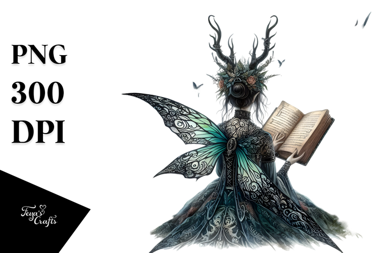 Watercolor Gothic Fairy with Ancient Book, 20 oz Tumbler