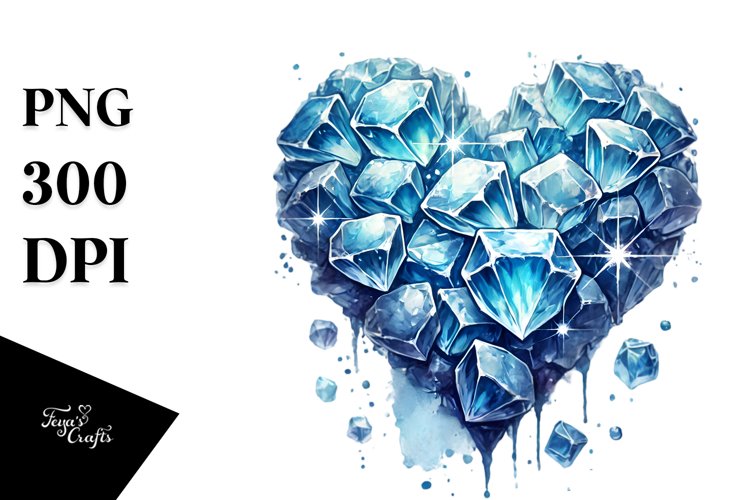 Blue Heart Clipart Image 7