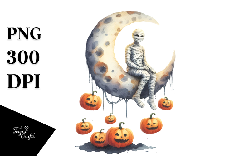 Simple Mummy on Moon PNG