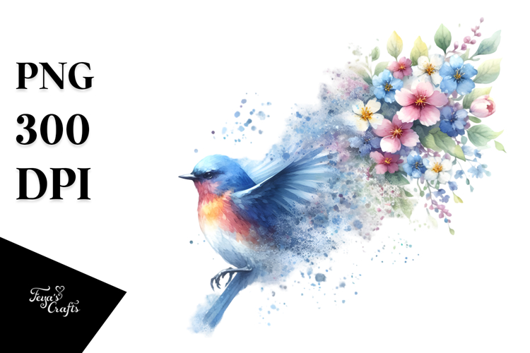 Grunge Bird, High-Res PNG