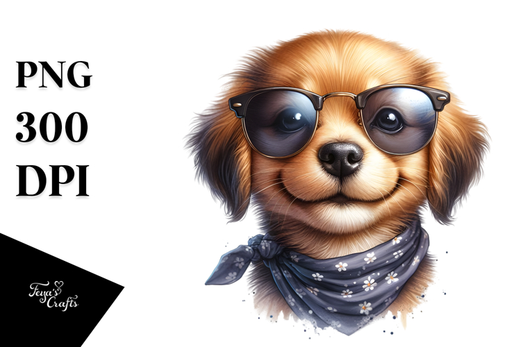 Detailed Puppy Portrait | Sublimation | Clipart
