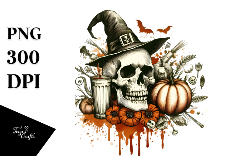 Retro Skull PNG