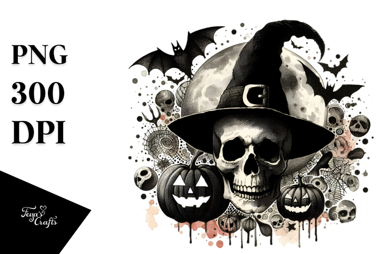 Retro Skull PNG