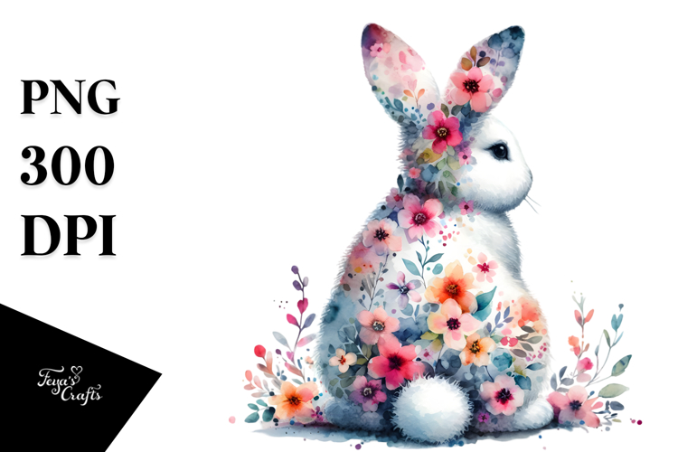 Abstract Flower Bunny, High-Res PNG example image 1