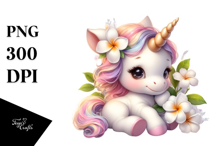 Cute Baby Unicorn Clipart