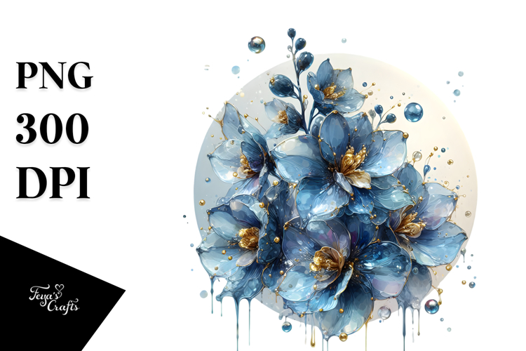 Abstract Delphinium PNG example image 1