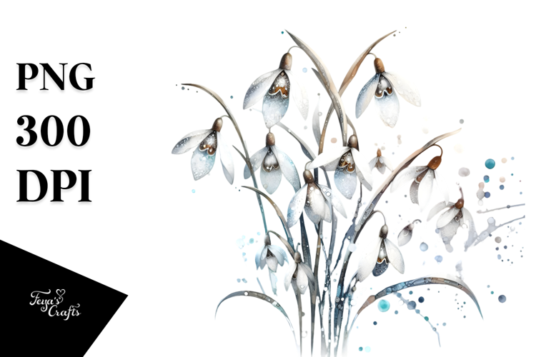 Colorful Snowdrop, High-Res PNG
