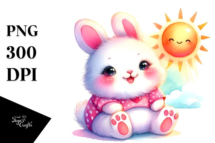 Vibrant Cute Rabbit Clipart