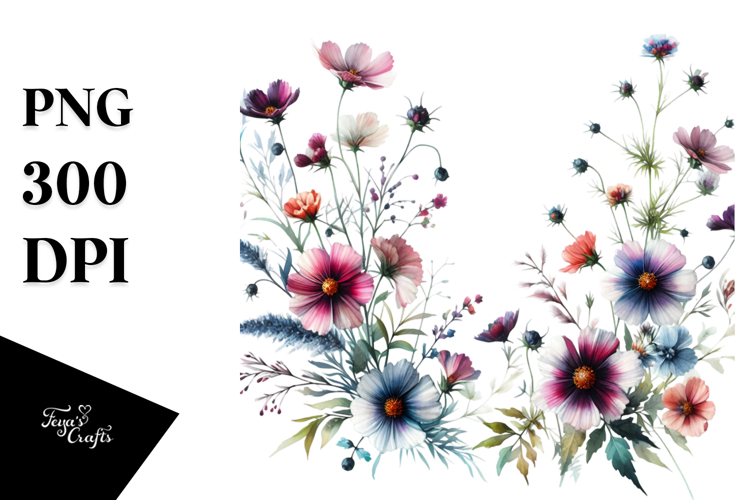 Wild Flowers Bold | Sublimation Clipart