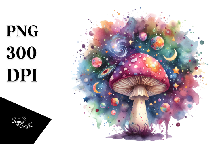 Colorful Magical Celestial Astral Mushroom | Sublimation |