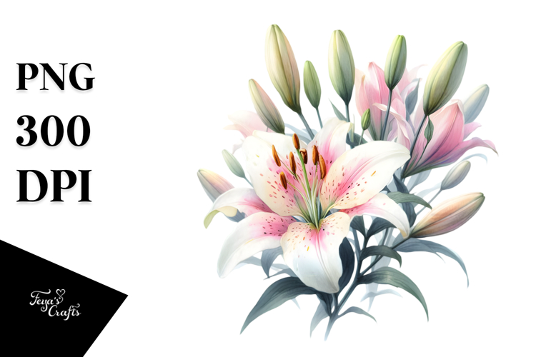 Pastel Watercolor Flower Png Image 9