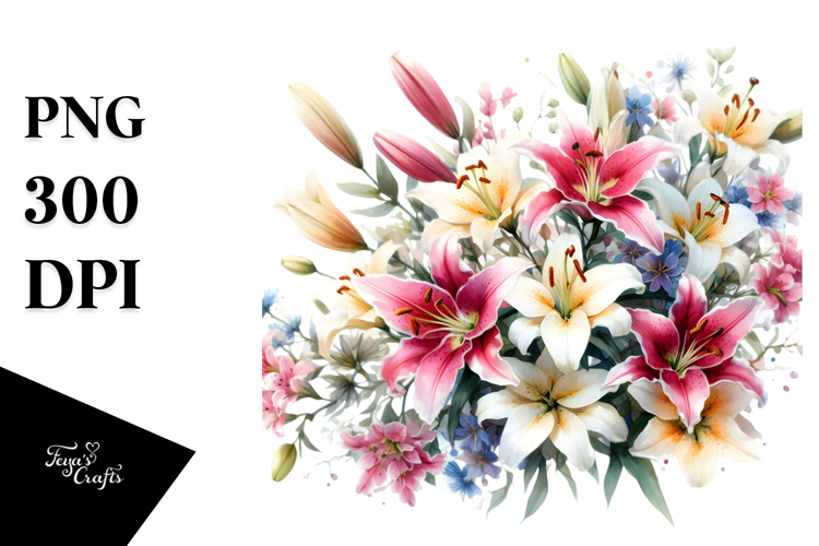 Pastel Watercolor Flower Png Image 8