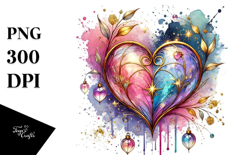 Colorful Heartglass, High-Res PNG example image 1