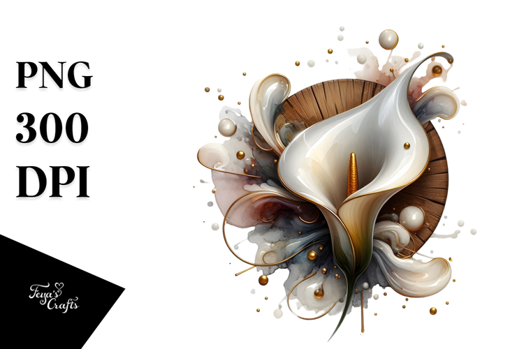 Glossy Calla Lily in , PNG