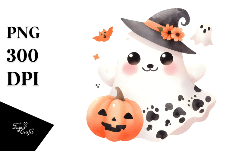 Cute Ghost Animal Print PNG