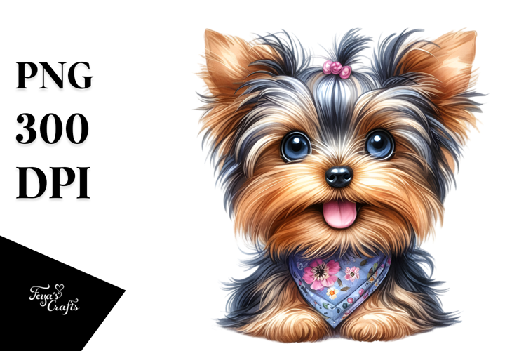 Happy Yorkshire Terrier PNG