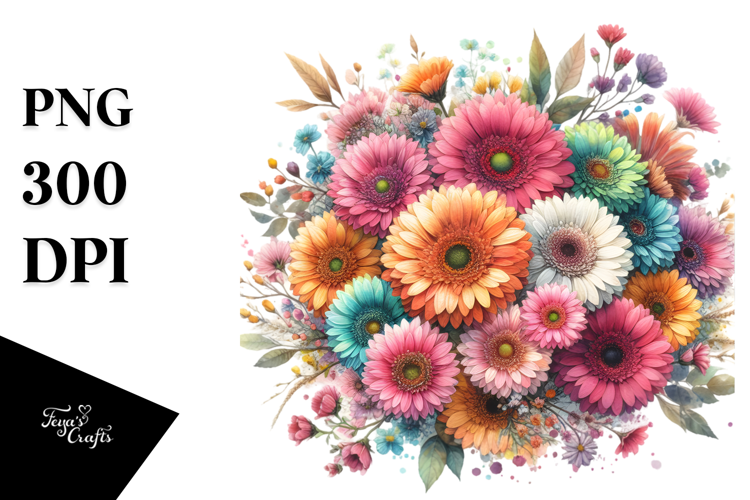 Colorful Gerbera PNG