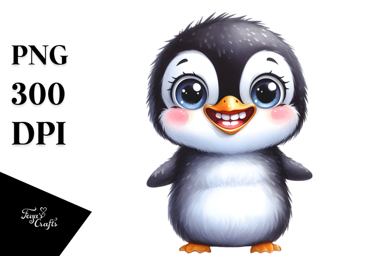 Expressive Baby Penguin | Sublimation | Clipart