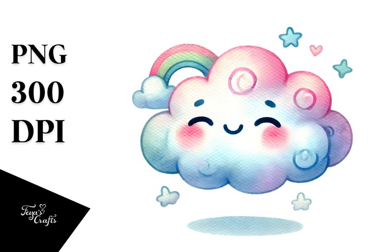 Cute Cloud Clipart Image 11