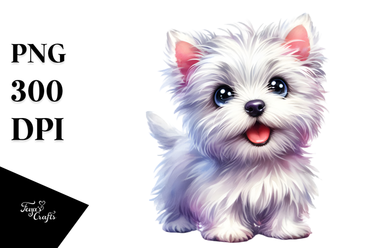 Cute West Highland White Terrier PNG