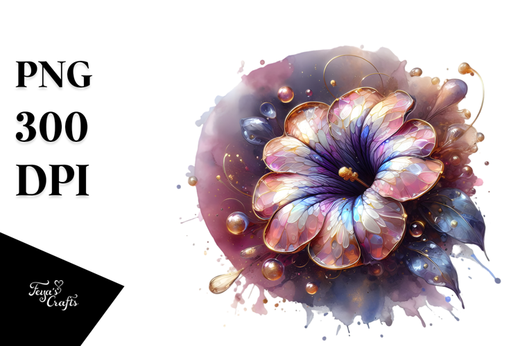 Abstract Golden Petunia PNG