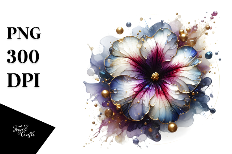 Abstract Golden Petunia PNG