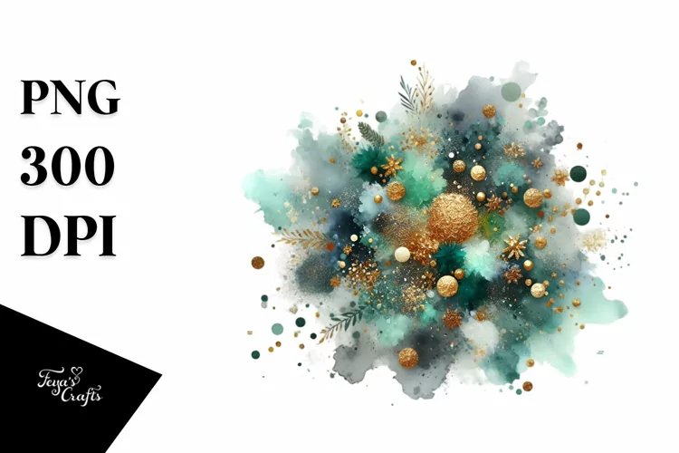 Colorful Greenish Foil Particles