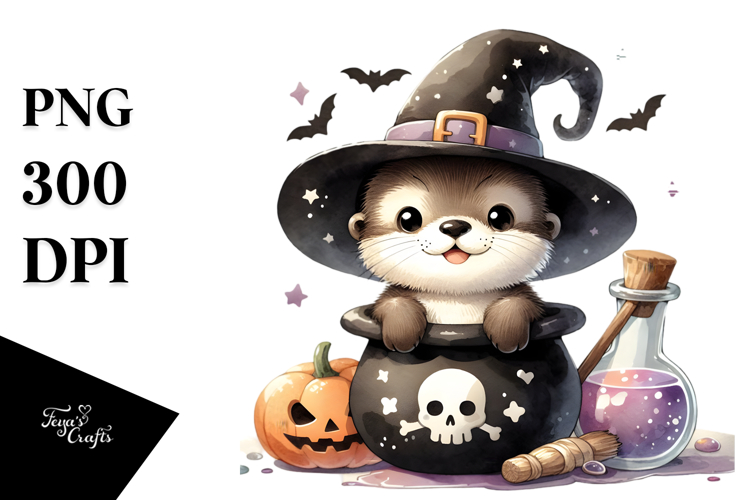 Cute Baby Otter PNG
