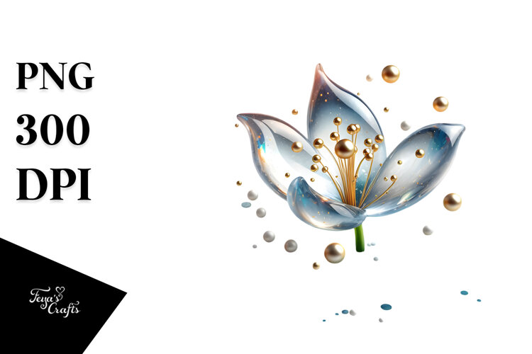 Glossy Snowdrop Made of , Transparent PNG example image 1
