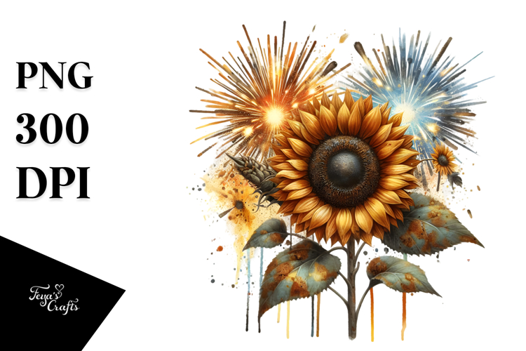 Vintage Rusted Sunflower, 20 oz Tumbler PNG