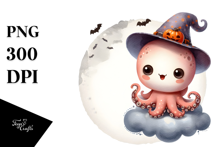 Cute Octopus Clipart Image 4