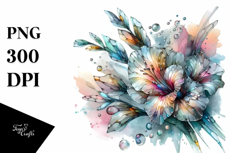 Gladiolus Watercolor Splash