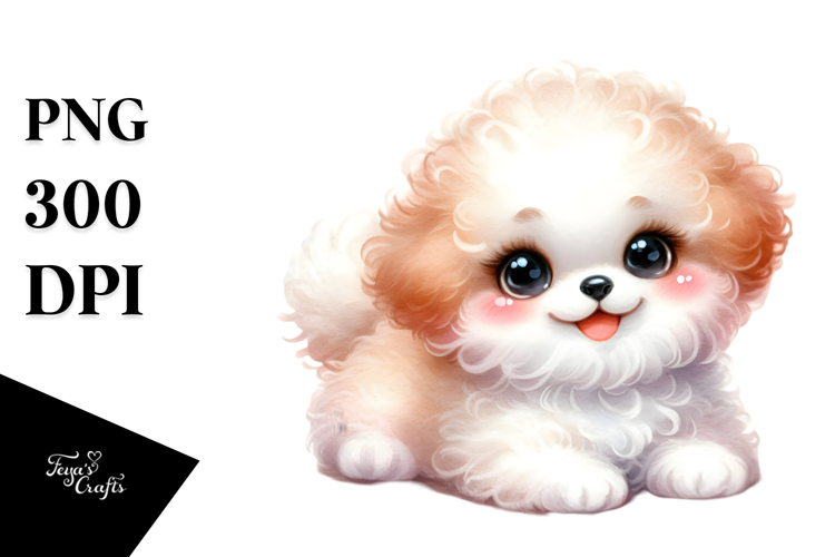 Cute Happy Bichpoo PNG