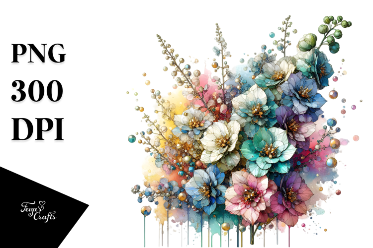 Colorful Delphinium PNG