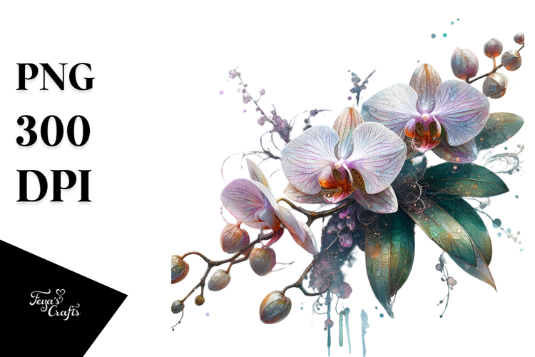 Orchid Clipart Image 16