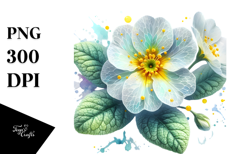 Primrose, Watercolor PNG