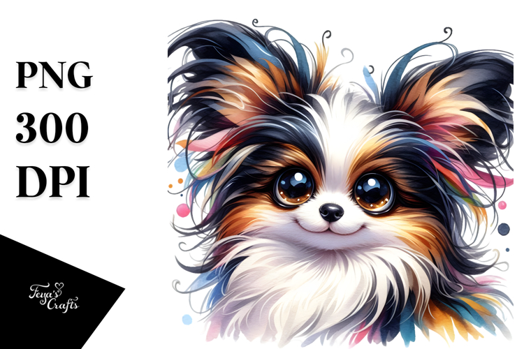 Happy Cartoon Papillon PNG