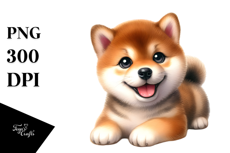 Happy Shiba Inu, Transparent PNG example image 1