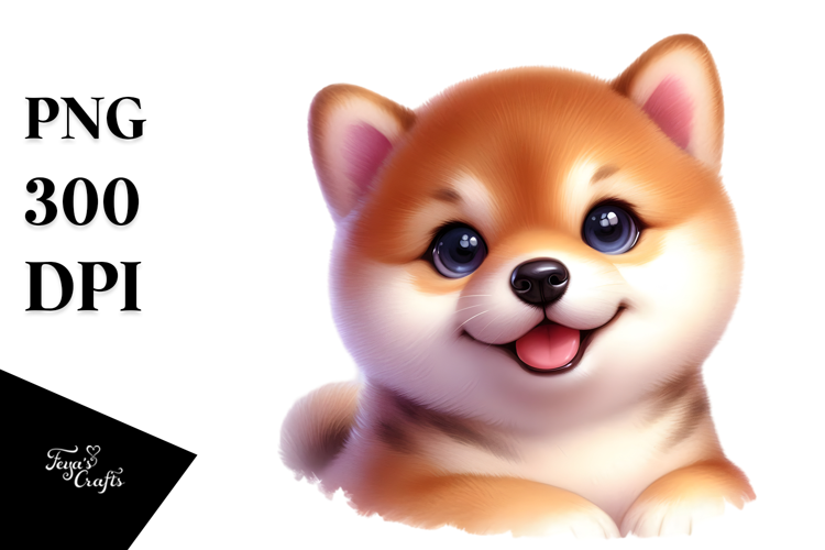 Cute Shiba Inu, High-Res PNG