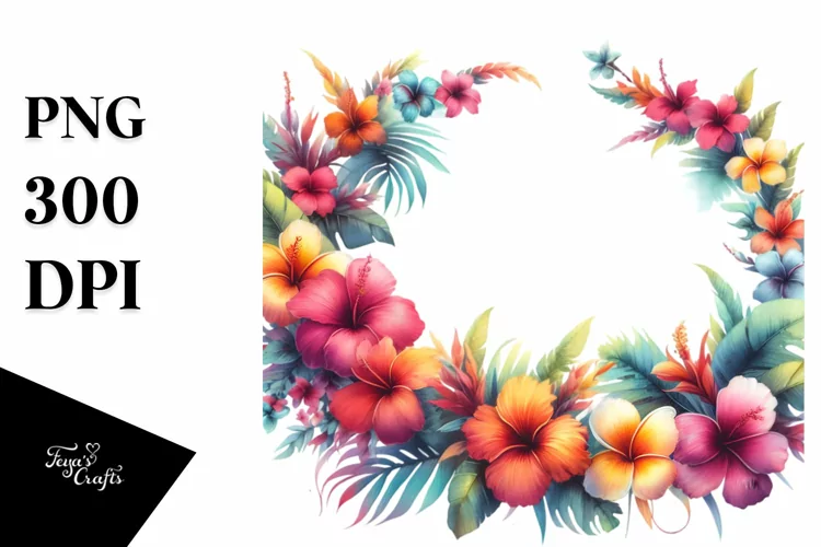 Vibrant Abstract Horizontal Frame | Hawayan Flowers