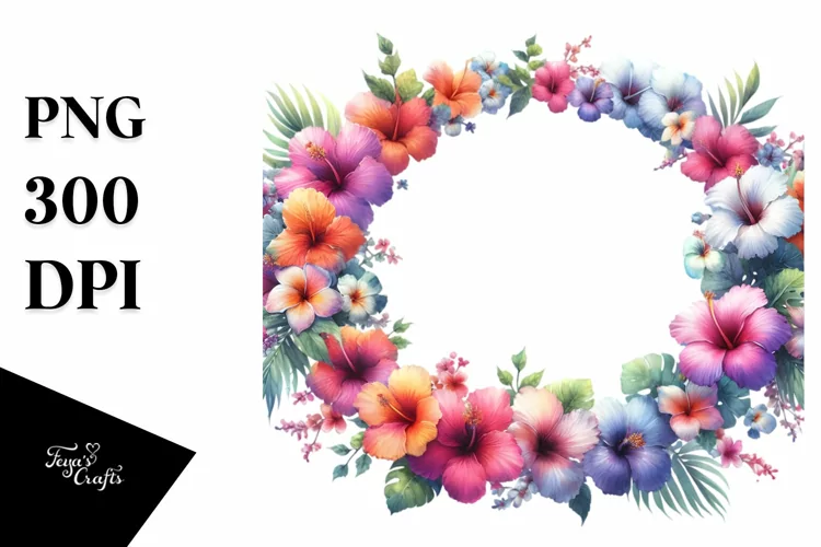 Vibrant Abstract Horizontal Frame | Hawayan Flowers