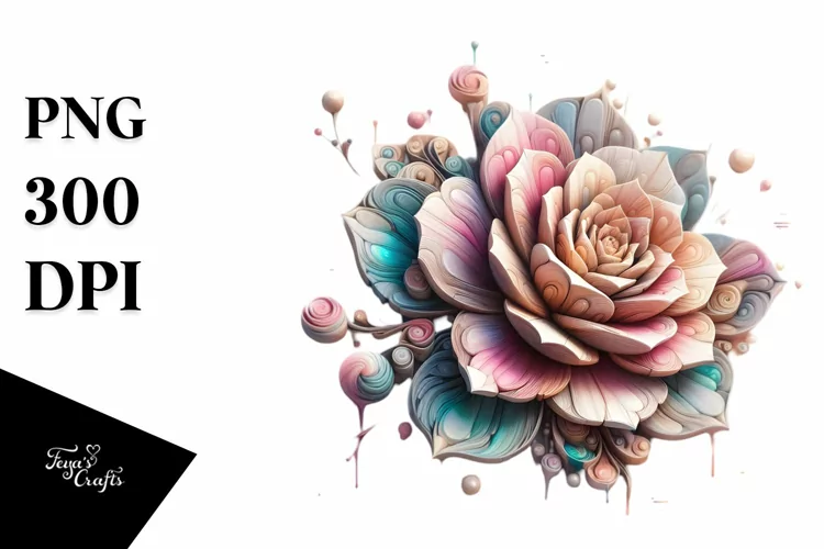 Abstract Wooden Carnation Splash