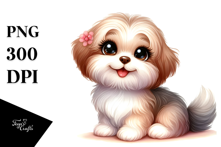 Watercolor Baby Collie JPEG