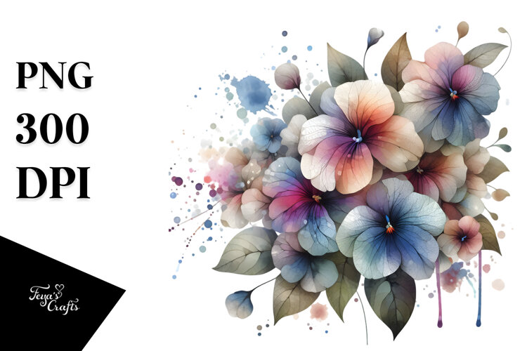 Glossy Abstract Impatiens PNG example image 1