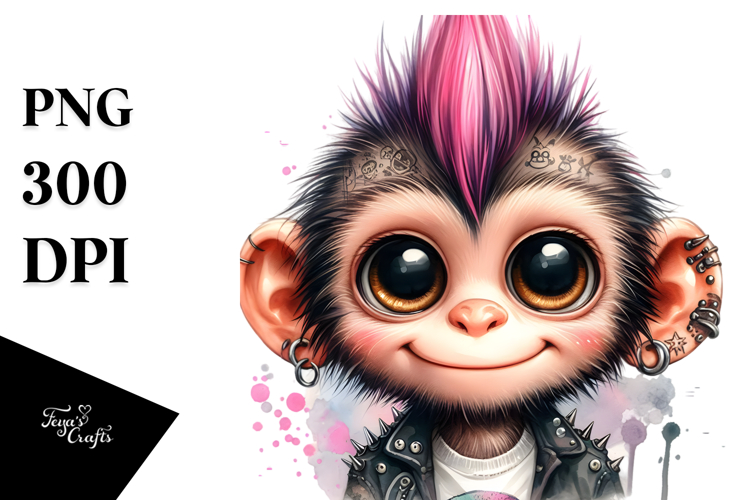 Cute Baby Monkey PNG