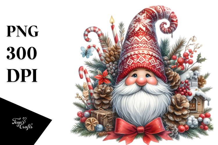 Winter Gnome, High-Res PNG